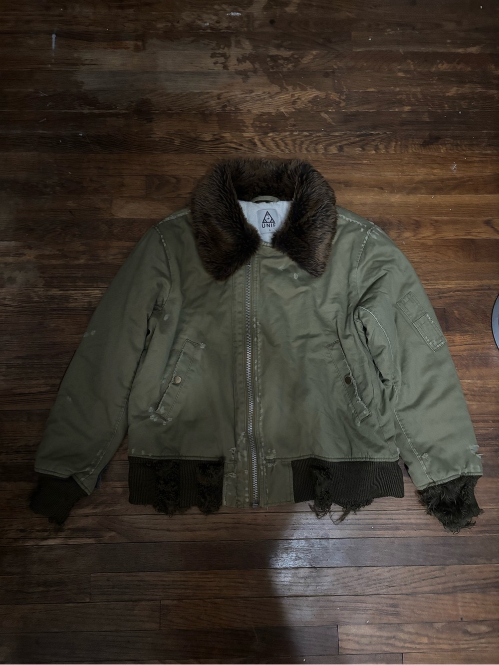 unif fur collar jacket